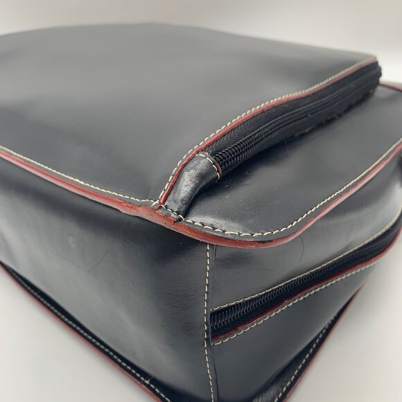 Lodis Black Leather Convertible Briefcase - Picture 8 of 12
